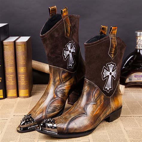 luxury leather boots for men